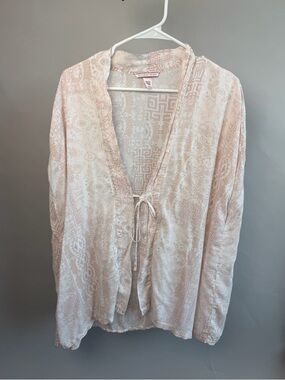 Victoria's Secret Kimono Robe OS Blush Pink Lightweight Lounge Cover Up